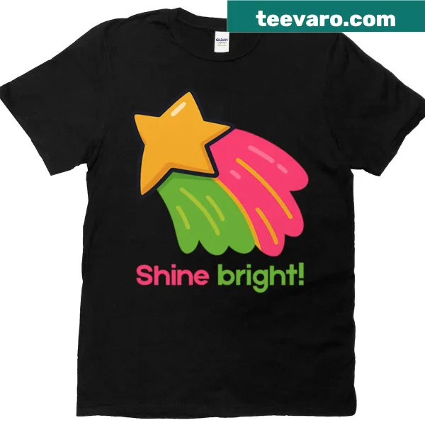 Cartoon shooting star t-shirt with a playful illustration