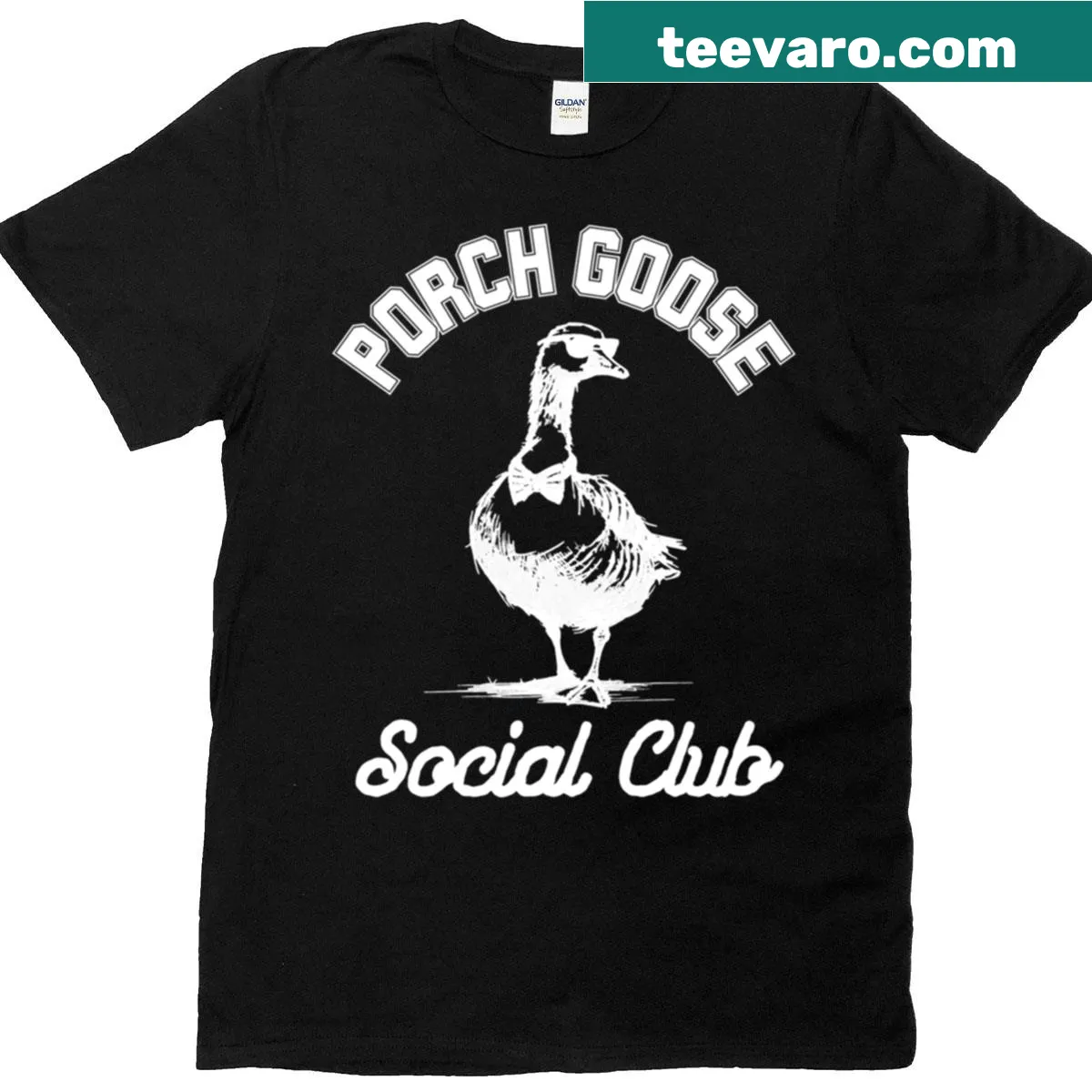 Oversized T-shirt for teens with 'Silly Goose Social Club' design — on a men's t-shirt