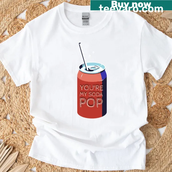 Playful t-shirt with bold typography celebrating soda pop culture.