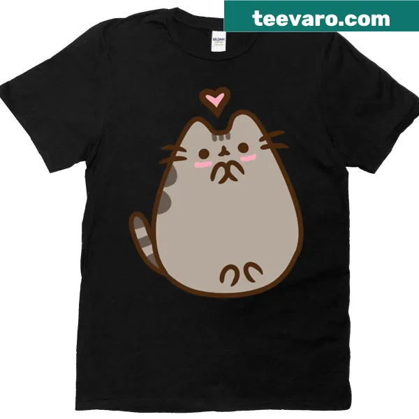Cute Pusheen T-shirt featuring a design brimming with sweetness.