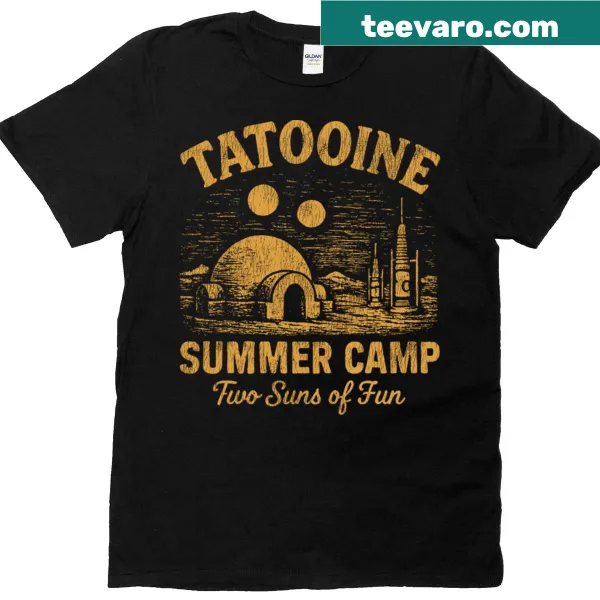 Camp-themed T-shirt with an illustration capturing summer fun for kids.