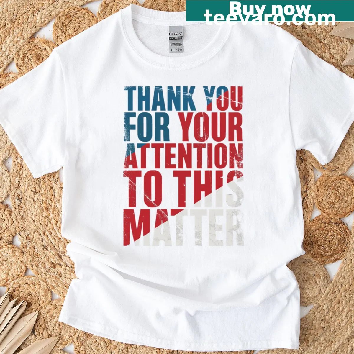 Wholesome typography t-shirt with Thank You message — on a men's t-shirt