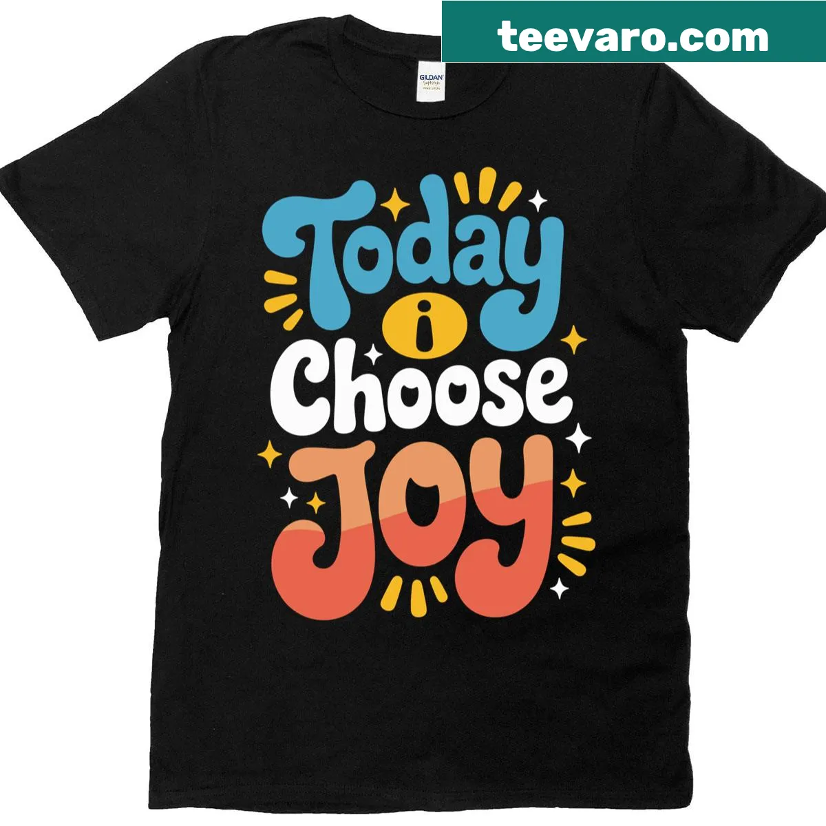 Inspirational 'Today I Choose Joy' text on a casual T-shirt — on a men's t-shirt