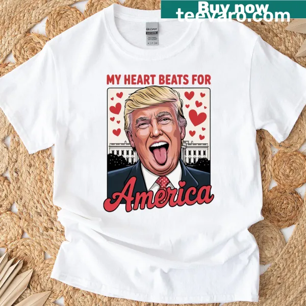 Trump Is My Valentine T-shirt with playful typography