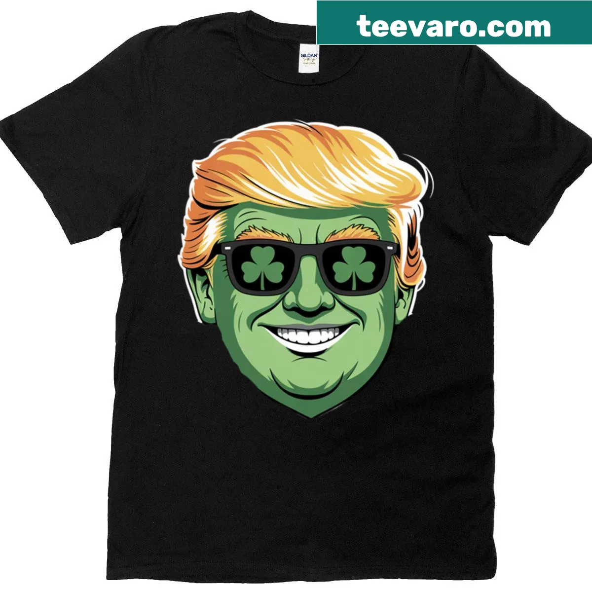 Humorous 'Make St Patricks Day Great Again' text on a T-shirt — on a men's t-shirt