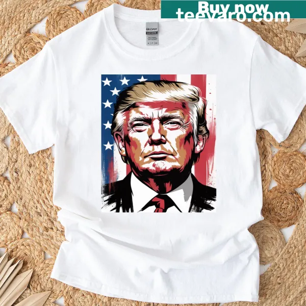 Artistic Trump Painting T-shirt designed for political enthusiasts