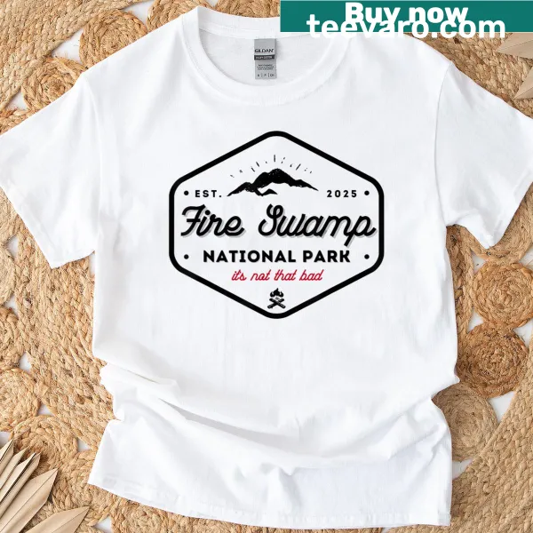 Illustrated vintage scenery of mountains and nature on a t-shirt