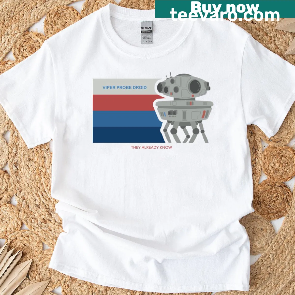 Viper Probe Droid illustration on a t-shirt — on a men's t-shirt