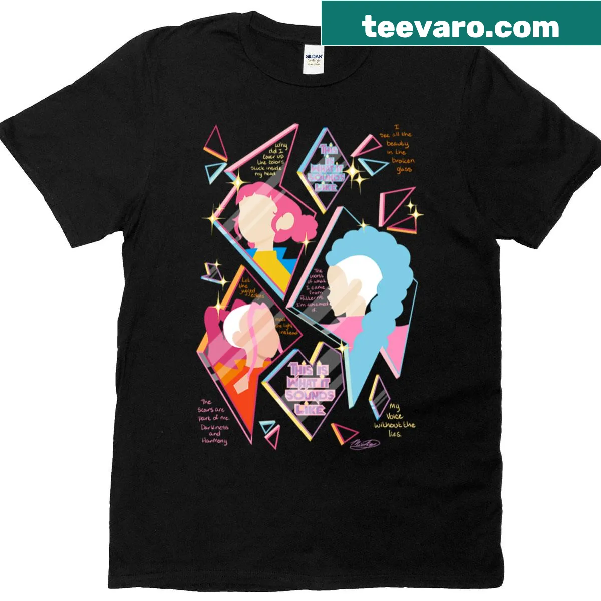 Fun t-shirt with the phrase 'What It Sounds Like' printed — on a men's t-shirt