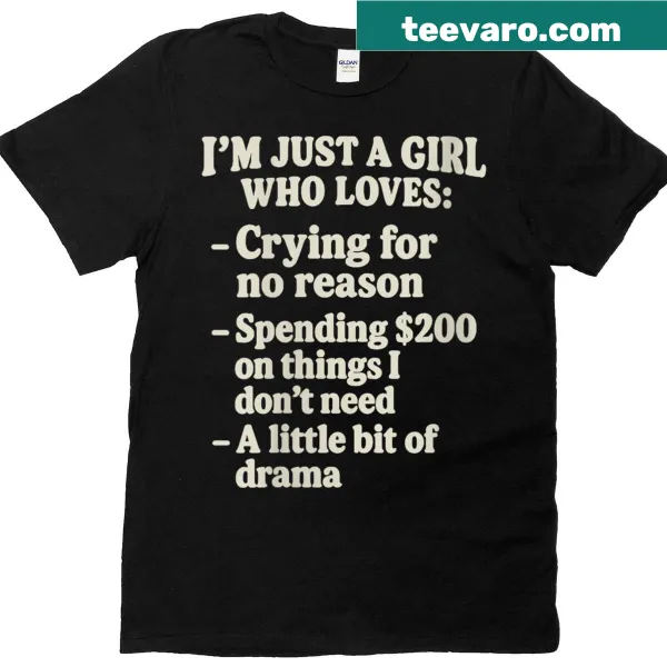 Funny drama-themed shirt with text, perfect for women who love humor.