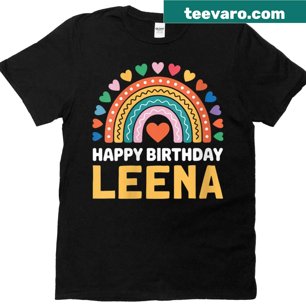 Happy Birthday T-shirt for women with rainbow design. — on a men's t-shirt