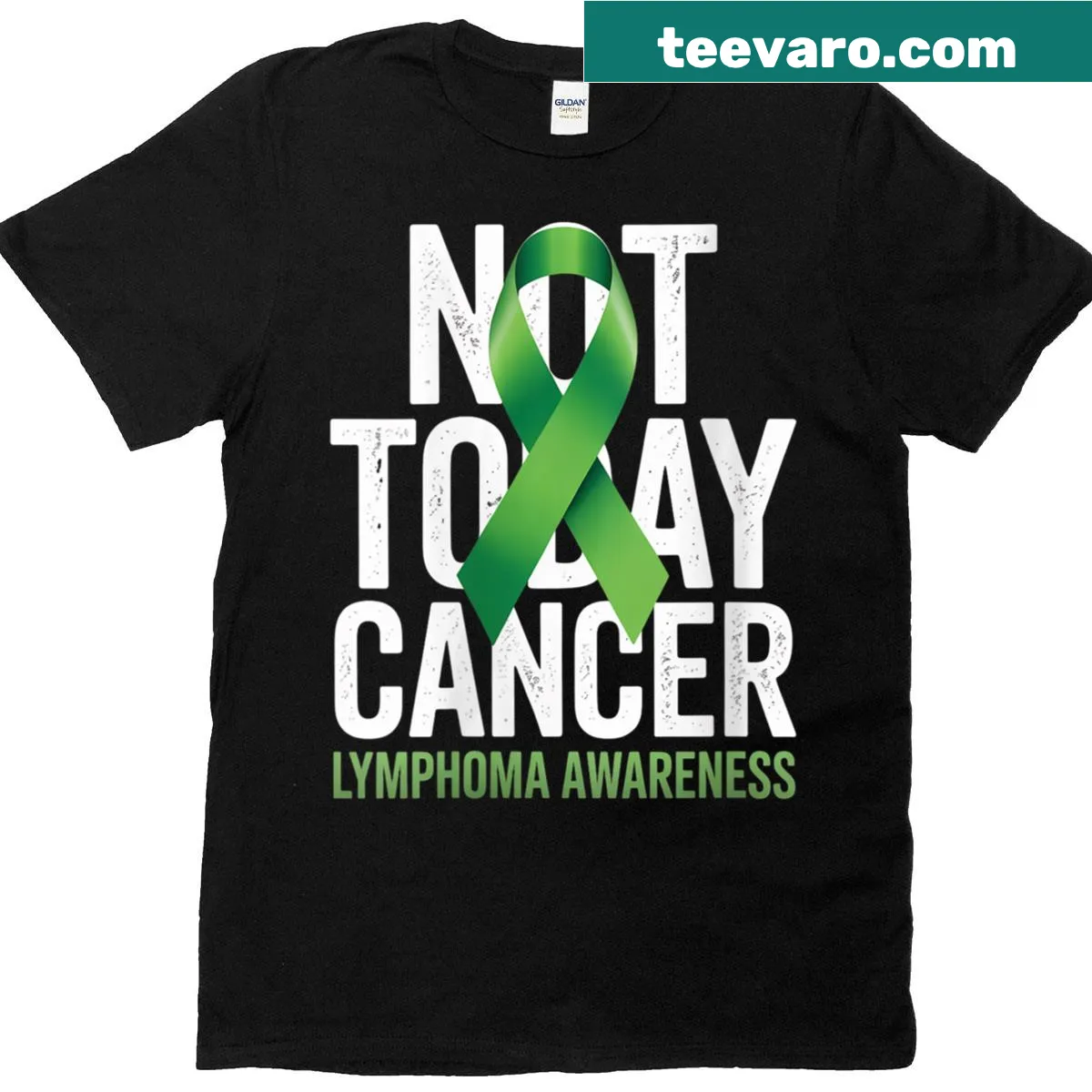 Empowering text 'Not Today Cancer' on T-shirt — on a men's t-shirt