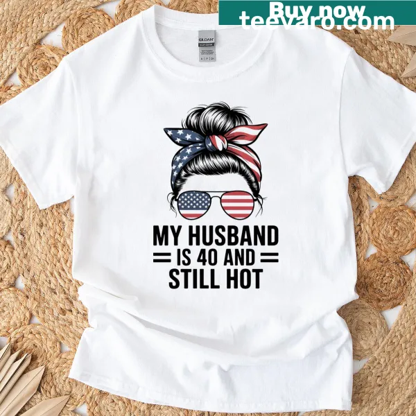 Sentimental t-shirt for husband's 40th birthday with loving text