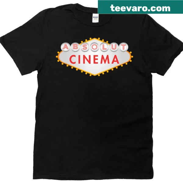 Bold text reading 'Absolute Cinema' on a classic T-shirt