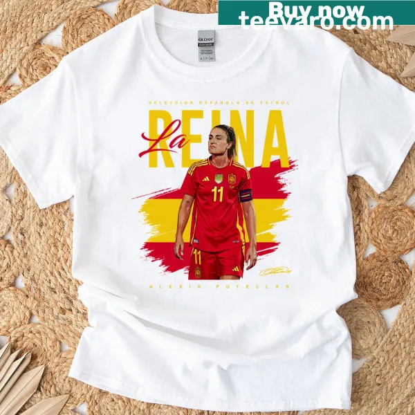 T-shirt featuring the name of Alexia Putellas in bold graphic design
