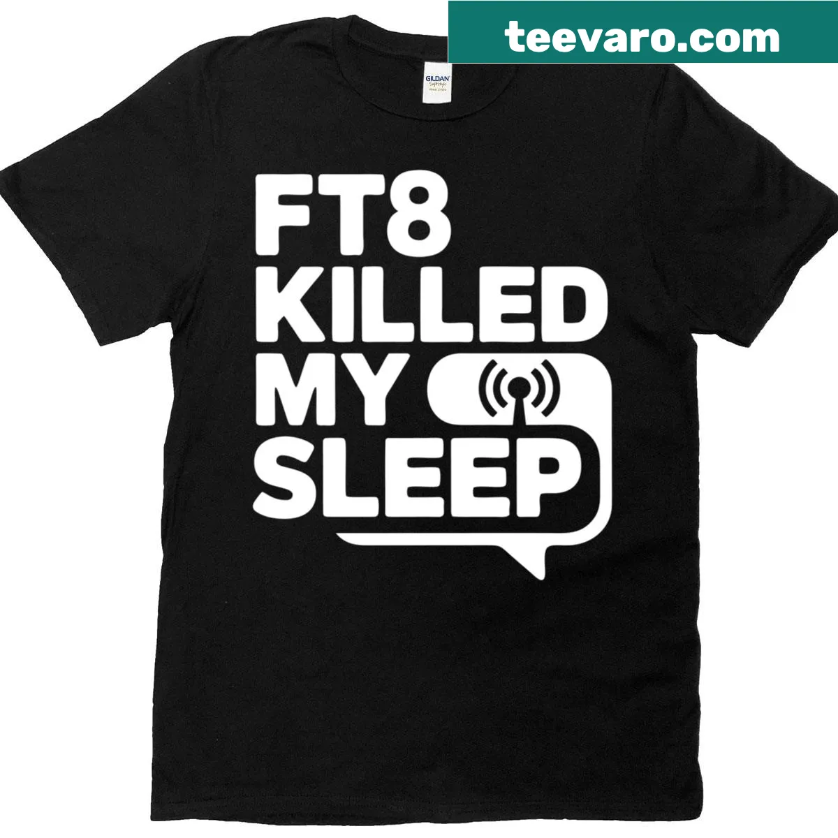 T-shirt for amateur radio operators featuring communication-themed text. — on a men's t-shirt