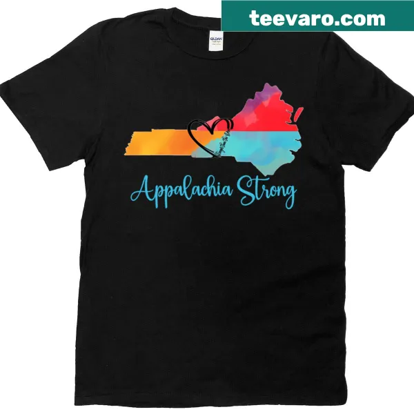 T-shirt featuring North Carolina mountains design.