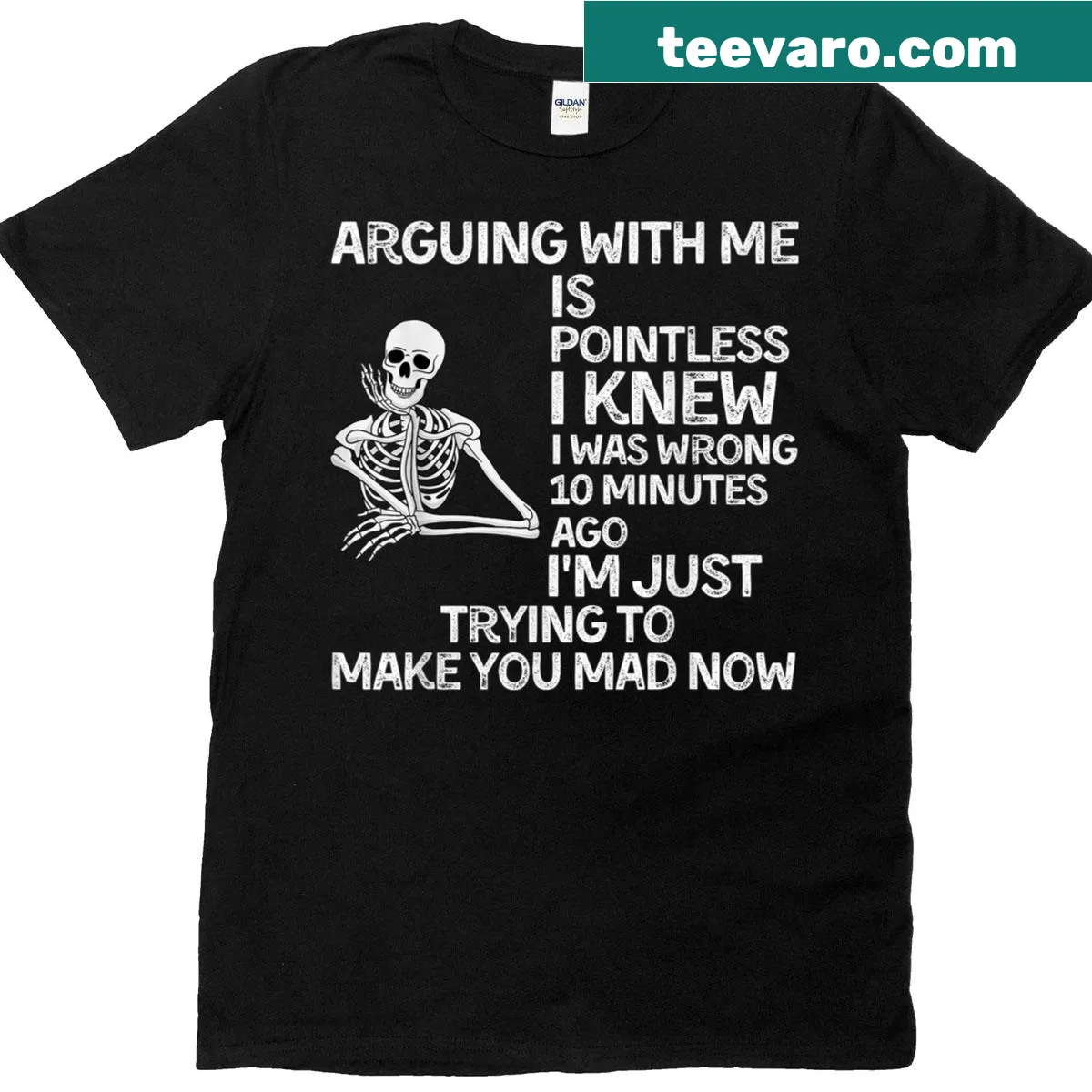 Sarcastic text graphic T-shirt with humorous quote — on a men's t-shirt