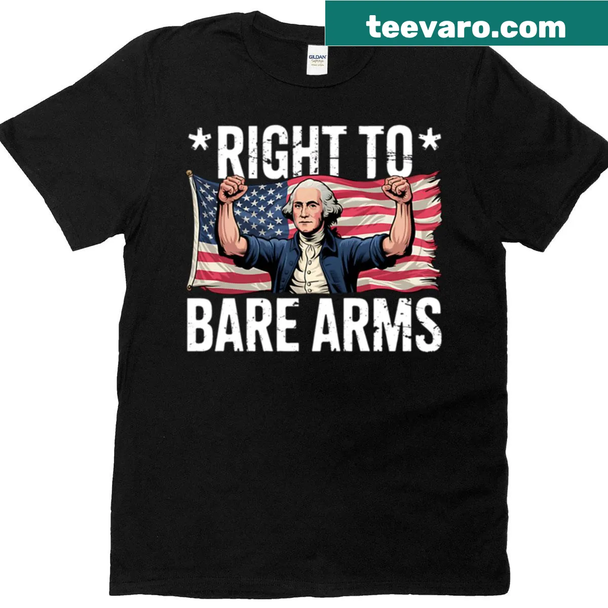 Funny T-shirt featuring Big Foot and a beer-themed graphic for Fourth of July. — on a men's t-shirt