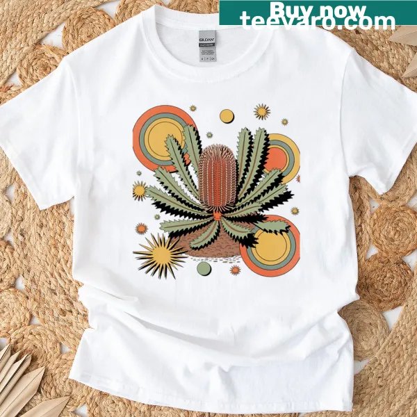 Retro shirt featuring artistic Banksia Grandis design