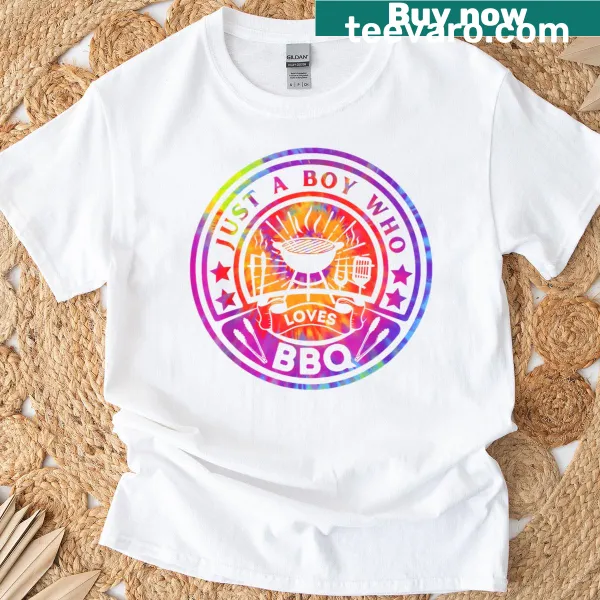 Illustrated BBQ T-shirt for kids with a playful grill design