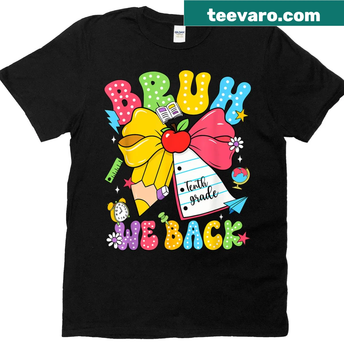 Funny graphic for students returning to 10th grade — on a men's t-shirt