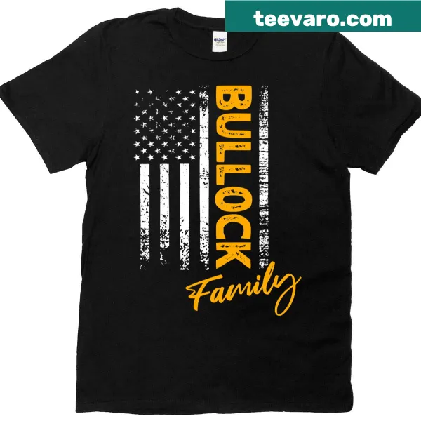 Shirt featuring 'Bullock' surname in stylish typography