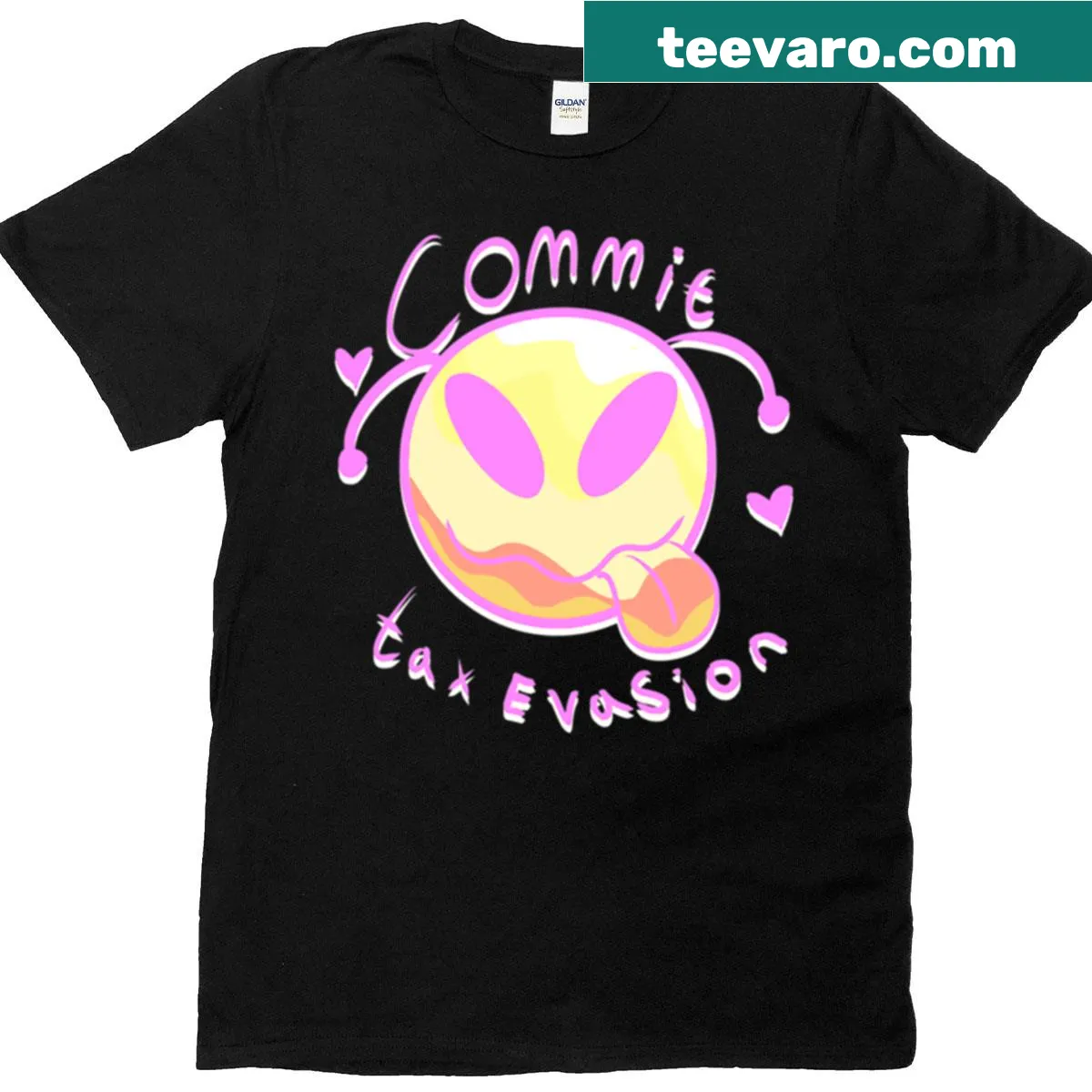 Funny alien graphic about tax evasion on a t-shirt — on a men's t-shirt