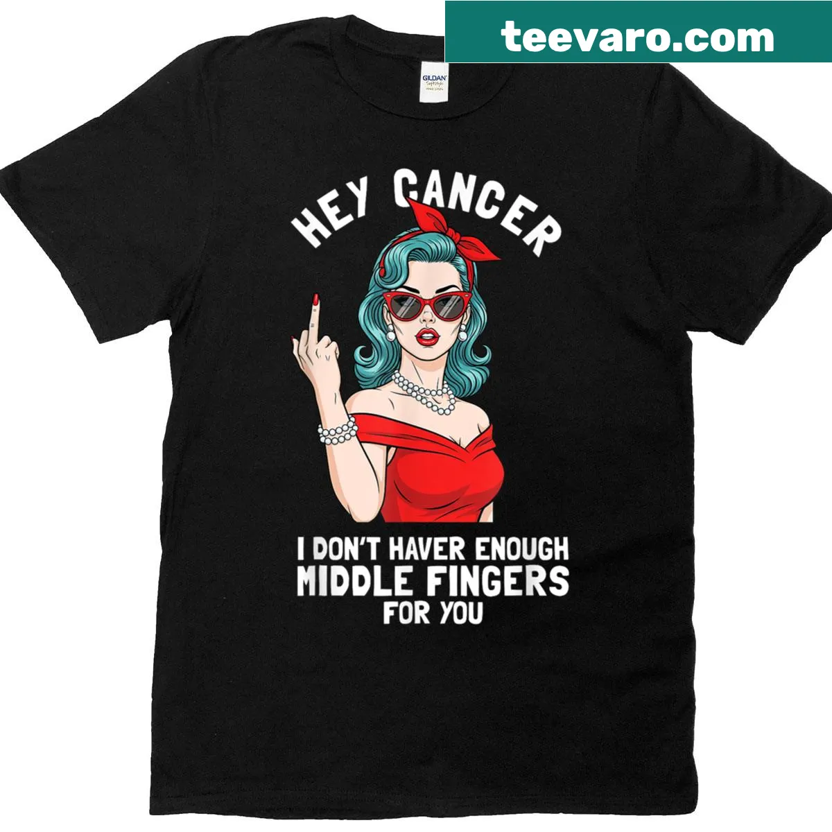 Edgy T-shirt with a statement against cancer — on a men's t-shirt