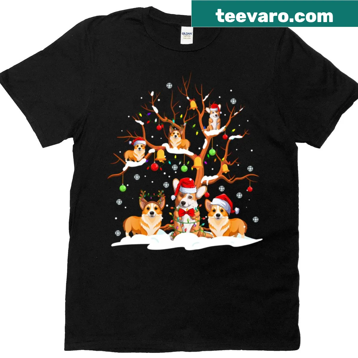 Corgi-themed t-shirt featuring a fun party graphic — on a men's t-shirt