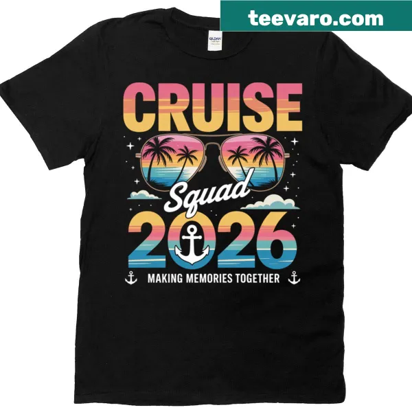 Family-themed graphic celebrating a cruise vacation on a t-shirt