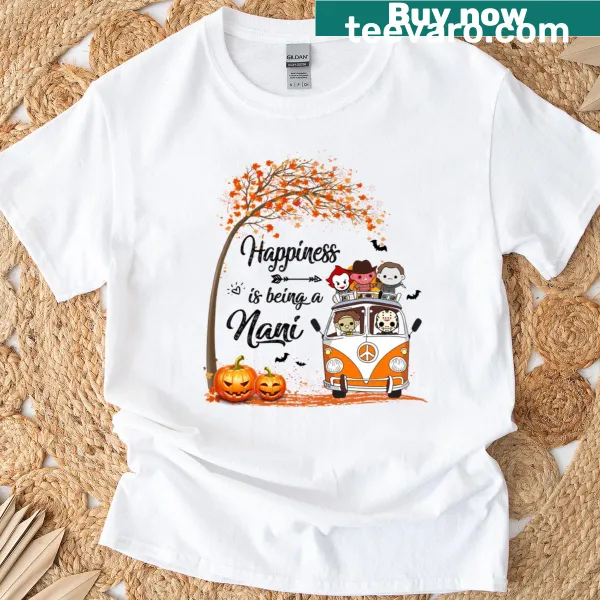 Cute Halloween tree graphic with pumpkins and text for grandmothers