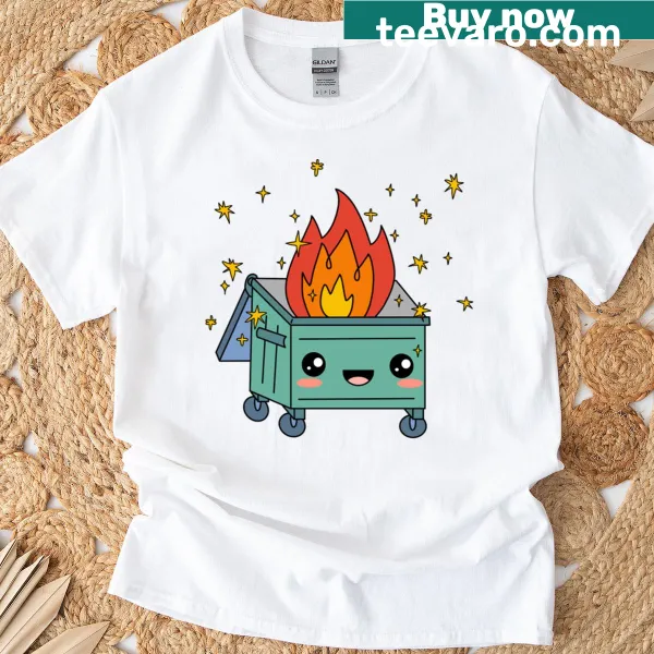 Funny 'Cutie Inferno' text graphic on a casual t-shirt