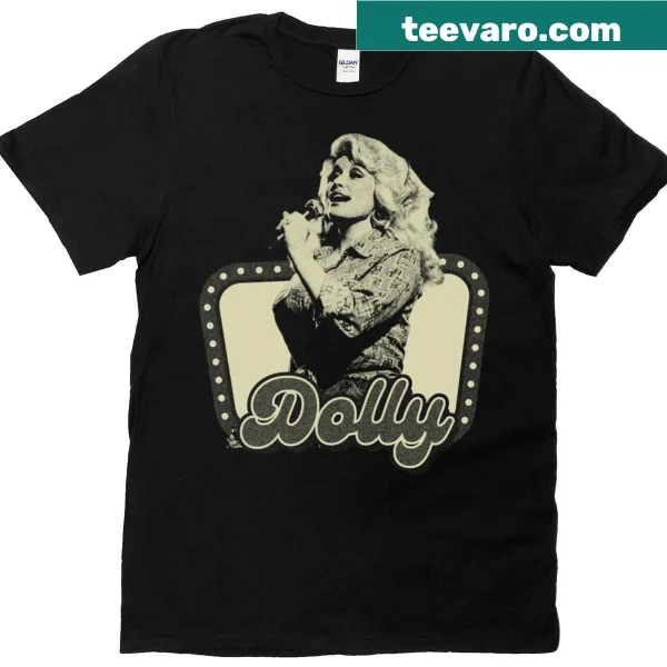 T-shirt featuring Dolly Parton's name in stylish typography