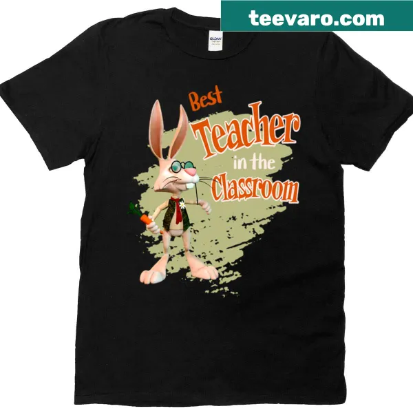 Cute rabbit teacher graphic with humorous text