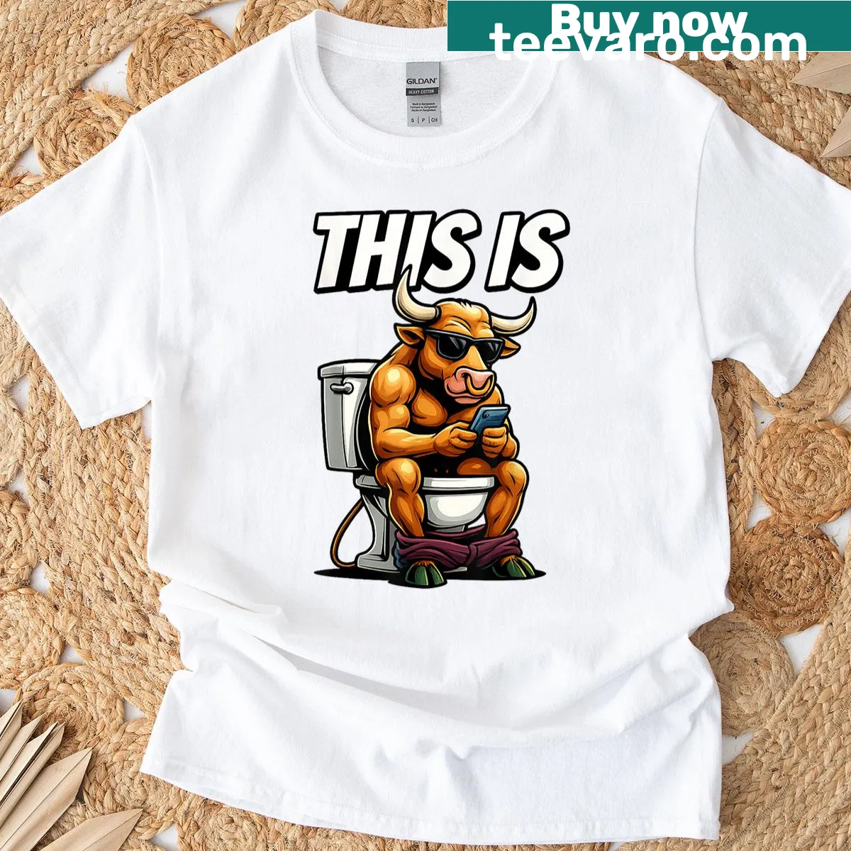 Sarcastic T-shirt with a humorous saying printed on it. — on a men's t-shirt
