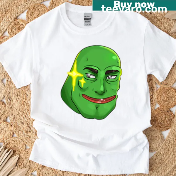 T-shirt featuring a humorous Pepe the Frog design