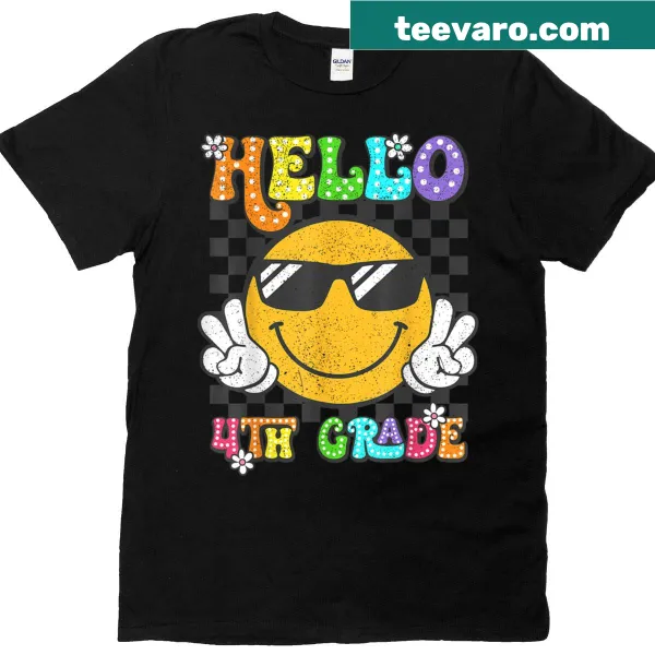Retro back-to-school t-shirt for 4th grade teachers