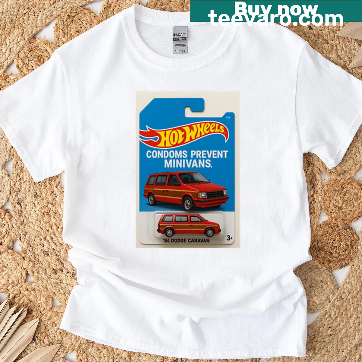 Playful Hot Wheels graphic on T-shirt — on a men's t-shirt