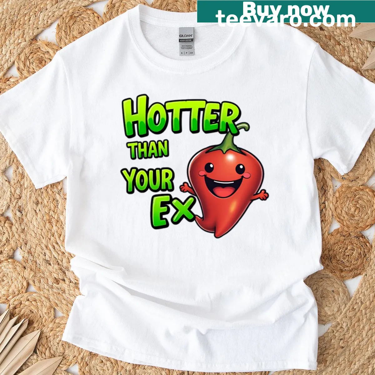 Sassy T-shirt with the phrase 'Hotter Than Your Ex' in bold typography — on a men's t-shirt