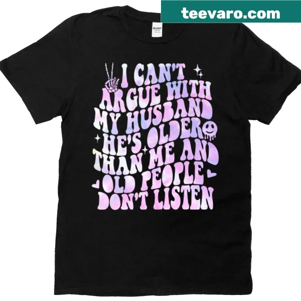 Funny t-shirt with a humorous phrase about marriage and listening