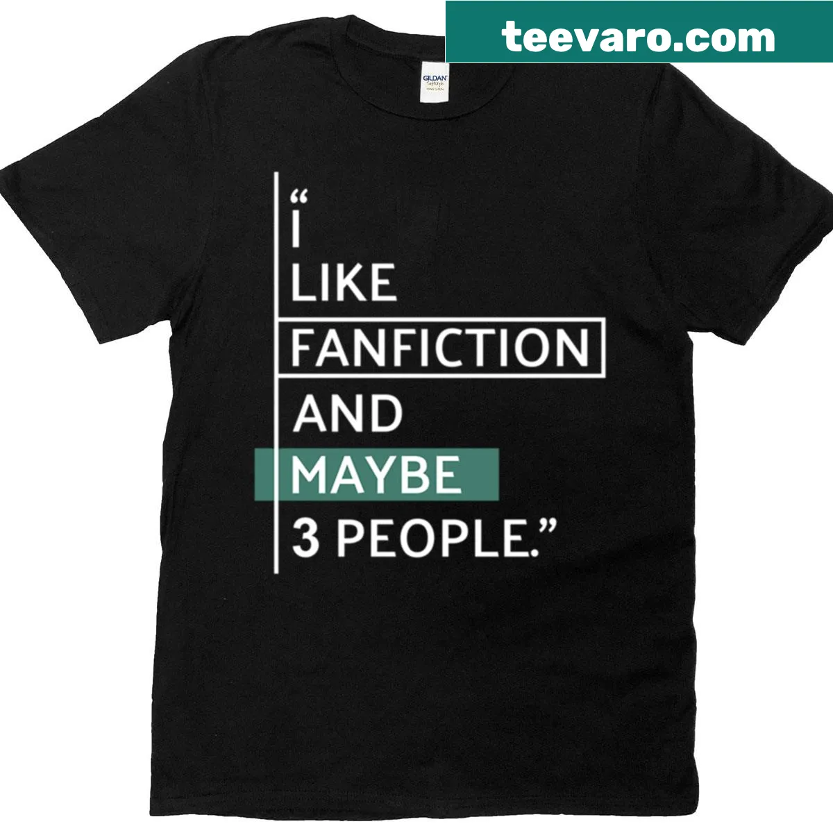 T-shirt featuring the quote 'I Like Fanfiction' for fans — on a men's t-shirt