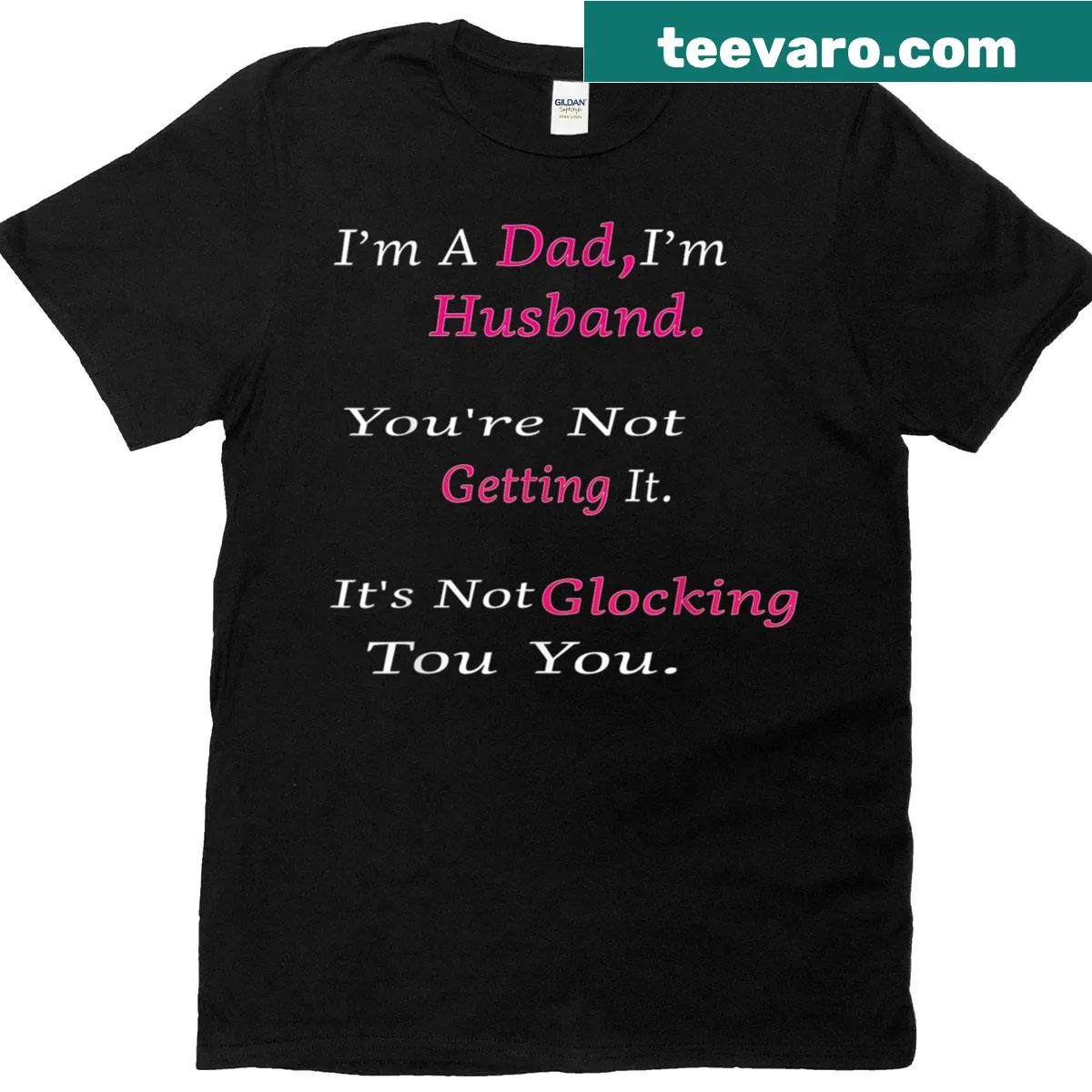 Funny Dad Husband quote t-shirt with playful typography — on a men's t-shirt