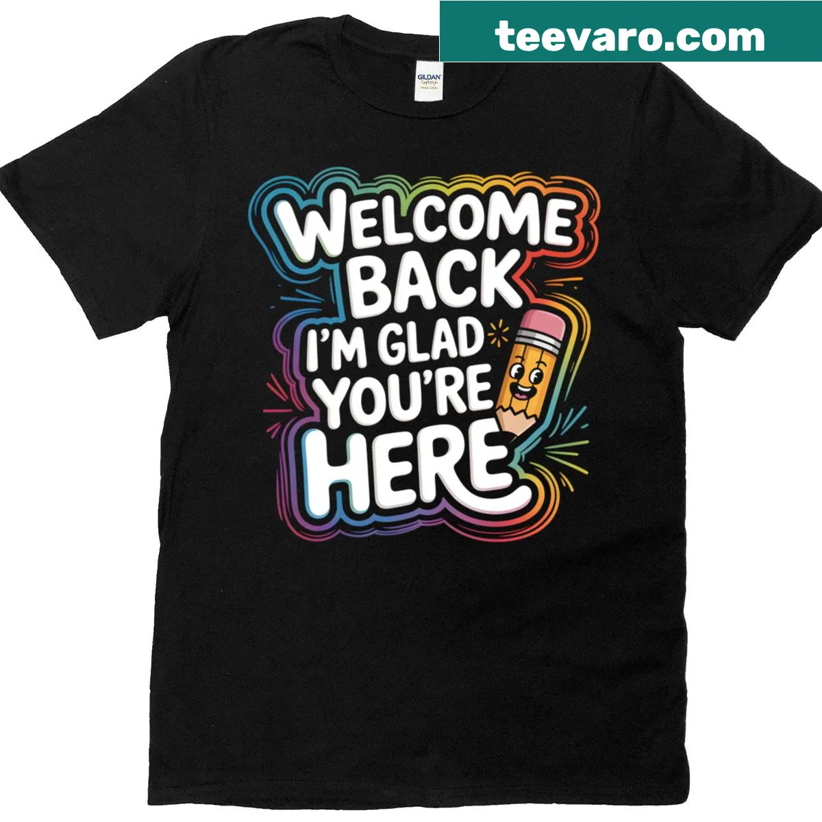 Wholesome T-shirt for kids featuring a welcoming back-to-school message — on a men's t-shirt
