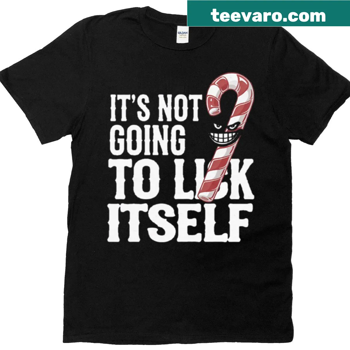 Rude Christmas T-shirt with edgy text design — on a men's t-shirt