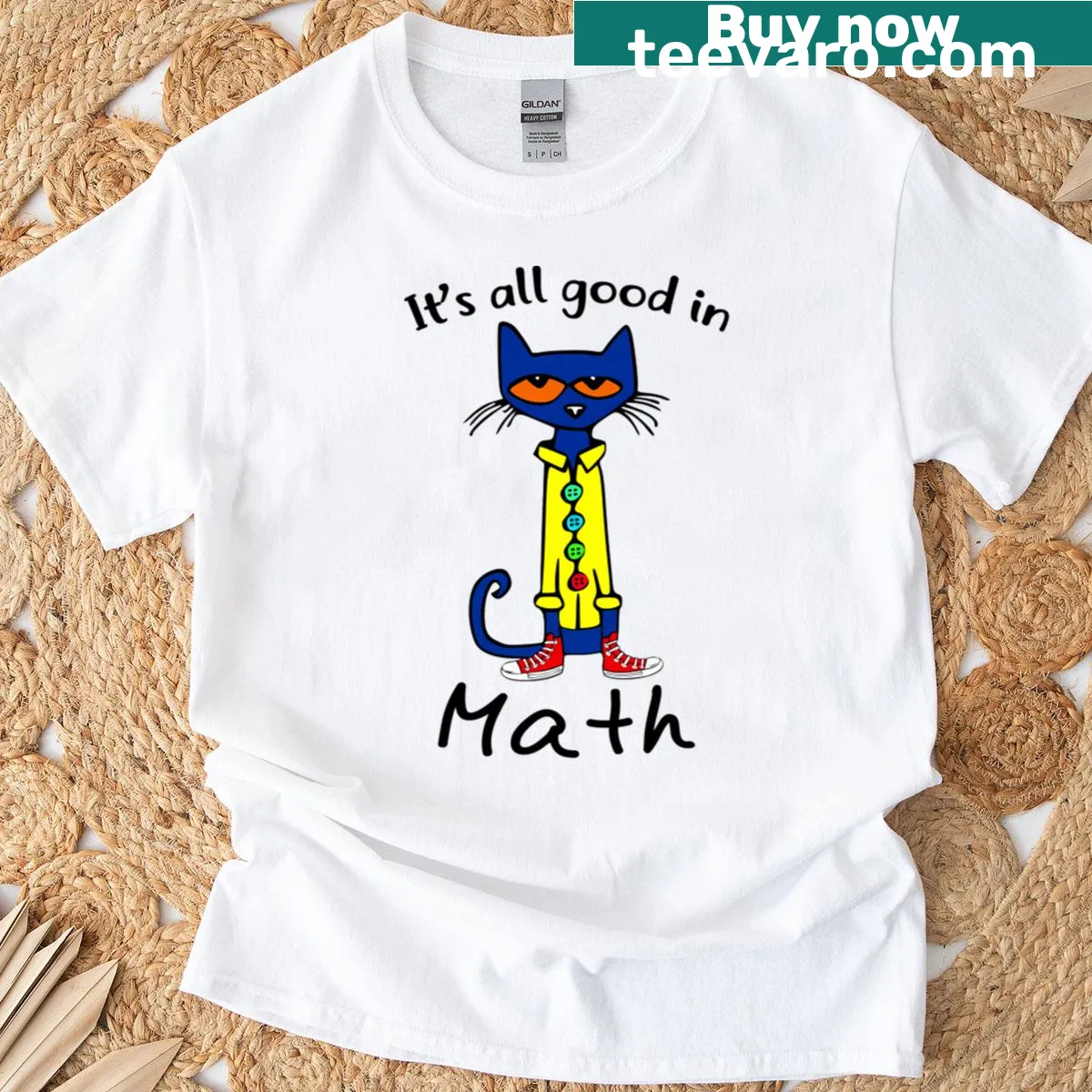 T-shirt with positive message about math — on a men's t-shirt
