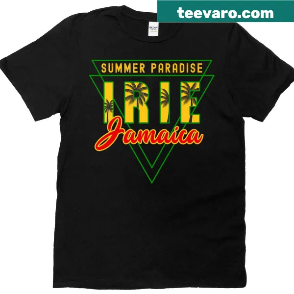 Matching family t-shirt with Jamaica Irie vacation theme