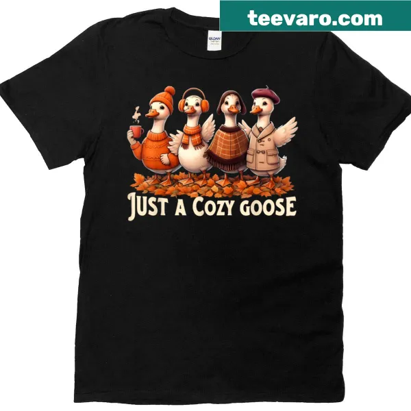 Cartoon goose graphic with text for Halloween family matching t-shirt