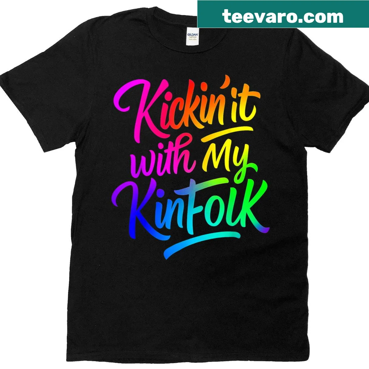 Funny family reunion t-shirt with playful text — on a men's t-shirt