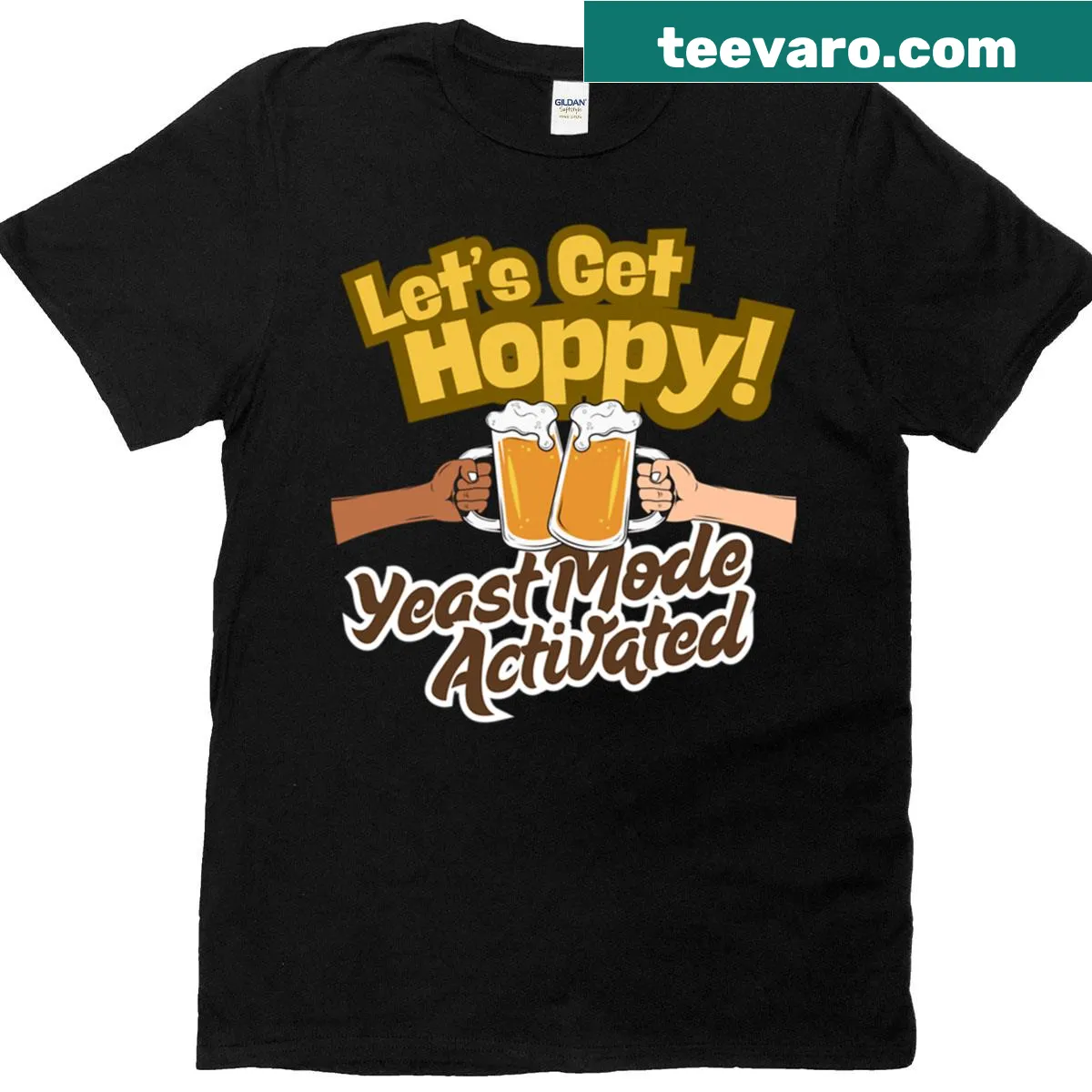 Oversized t-shirt with a humorous yeast-themed cartoon design. — on a men's t-shirt